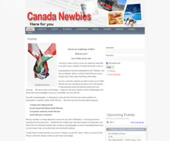 Canadanewbies.com(Canadanewbies for new South African arriving in Canada) Screenshot