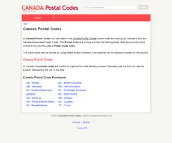 Canadapostalcodes.net(Canada Postal Codes) Screenshot