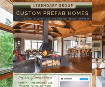 Canadaprefab.ca(Create your Dream Home with Legendary Custom Homes) Screenshot