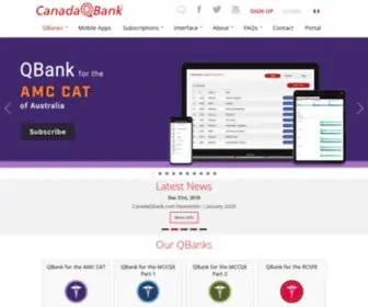 Canadaqbank.com(QBanks for the AMC CAT) Screenshot