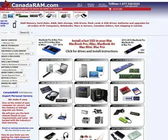 Canadaram.com(Canada RAM sells Memory) Screenshot