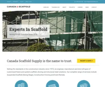 Canadascaffold.com(Canada Scaffold Supply Co. Ltd) Screenshot