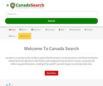 Canadasearch.org(A Web search Portal for Canada) Screenshot