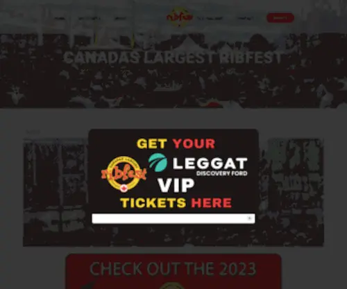Canadaslargestribfest.com(Canada's Largest Ribfest) Screenshot