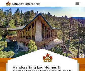 Canadaslogpeople.com(Canadian made Handcrafted Log Home and Log Cabin) Screenshot