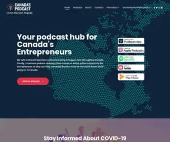 Canadaspodcast.com(Canada's Podcast: Canada’s #1 Podcast for Entrepreneurs) Screenshot