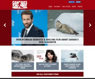 Canadasshame.com(Stop the Canadian Seal Slaughter) Screenshot