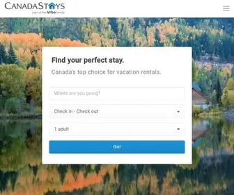 Canadastays.com(Canadian Cottages) Screenshot
