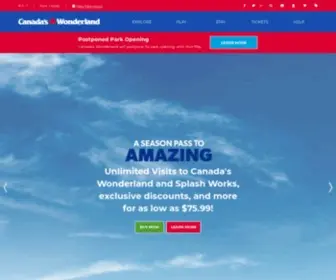 Canadaswonderland.com(Amusement Park in Ontario) Screenshot