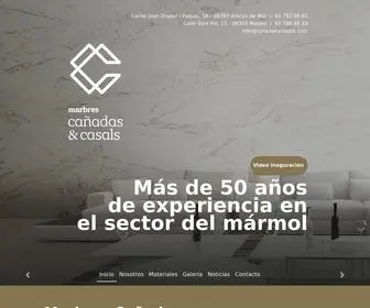 Canadasycasals.com(Más de 50 años en el sector del mármol) Screenshot