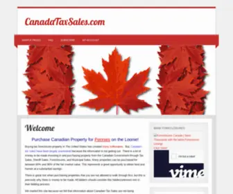 Canadataxsales.com(Tax foreclosure auction lists) Screenshot