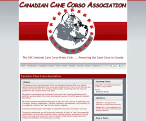 Canadian-Cane-Corso-Association.com(Canadian Cane Corso Association) Screenshot