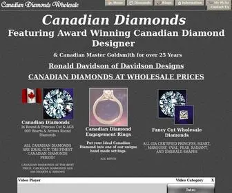 Canadian-Diamonds-Wholesale.com(Canadian Diamonds & Diamonds in Canada) Screenshot