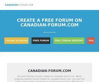 Canadian-Forum.com(Free forum The CAN) Screenshot