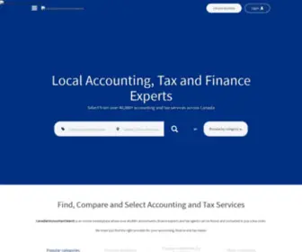 Canadianaccountantsearch.com(Find Accounting and Tax Services in Canada) Screenshot