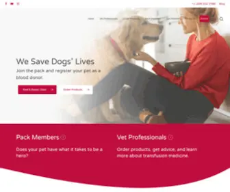 Canadiananimalbloodbank.ca(Your Pet Can Make A Difference) Screenshot