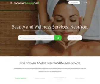 Canadianbeautyhub.com(Find beauty and wellness services in Canada) Screenshot