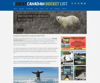 Canadianbucketlist.com(The Great Canadian Bucket List) Screenshot