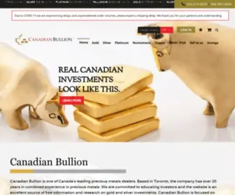 Canadianbullion.ca(Buy Gold Bullion) Screenshot