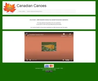 Canadiancanoes.com(Canadian Canoes 2020) Screenshot