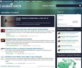Canadiancontent.net(Canadian Content) Screenshot