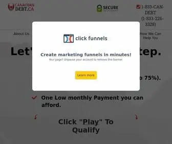Canadiandebt.ca(Clickfunnels) Screenshot