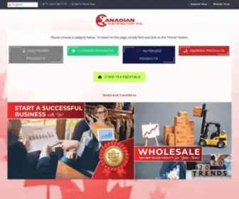 Canadiandistributor.ca(Distributor of Goods in Canada) Screenshot