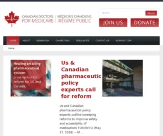 Canadiandoctorsformedicare.ca(Canadian Doctors for Medicare) Screenshot