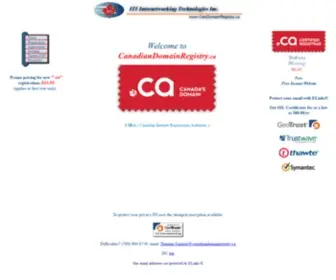 CanadianDomainregistry.ca(Canadian Domain Registry) Screenshot