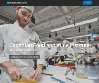 Canadianfoodandwineinstitute.ca(Canadian Food and Wine Institute at Niagara College) Screenshot