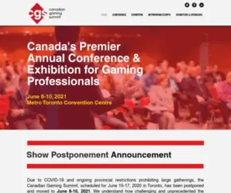 Canadiangamingsummit.com(The Canadian Gaming Summit) Screenshot
