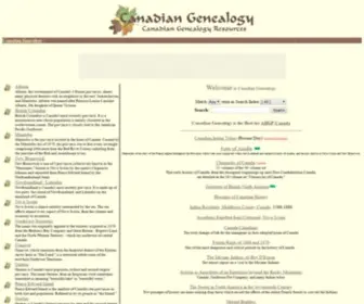 Canadiangenealogy.net(Canadian Genealogy Resources) Screenshot