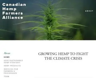 Canadianhempfarmersalliance.com(The Canadian Hemp Farmers Alliance Mission) Screenshot