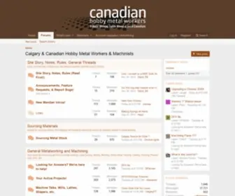 Canadianhobbymetalworkers.com(Calgary & Canadian Hobby Metal Workers & Machinists) Screenshot