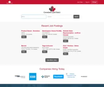 Canadianjobforce.ca(Canadian Jobs and Careers throughout the Tri) Screenshot
