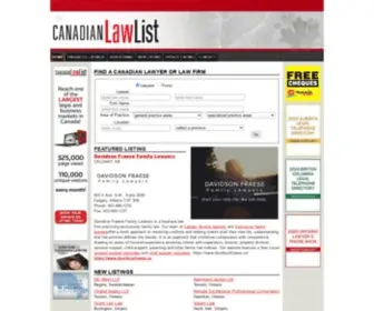 Canadianlawlist.com(Canadian Law List) Screenshot