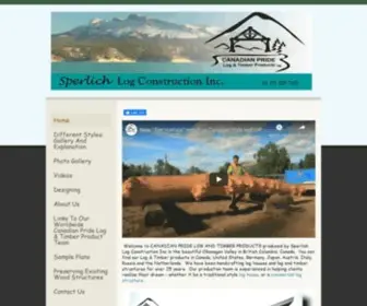 Canadianlogandtimber.com(Canadian Pride Log & Timber) Screenshot