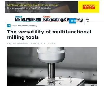 Canadianmetalworking.com(Canadian Metalworking) Screenshot