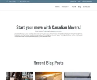 Canadianmovers.net(The best moving company in Canada) Screenshot