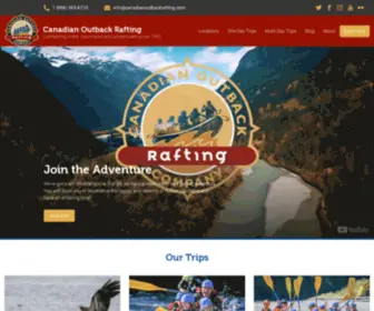 Canadianoutbackrafting.com(White Water Rafting Trips Near Whistler) Screenshot