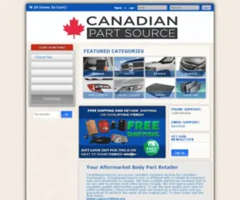 Canadianpartsource.com(Aftermarket Car Auto Parts Store Online Canada) Screenshot