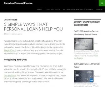 Canadianpersonalfinance.com Screenshot