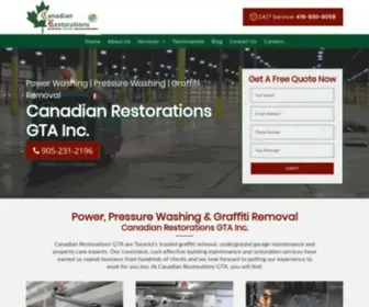 Canadianrestorationsgta.com(#1 In Power Washing & Underground Garage Cleaning (Toronto)) Screenshot