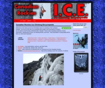 Canadianrockiesice.com(Canadian Rockies Ice Climbing Encyclopedia) Screenshot