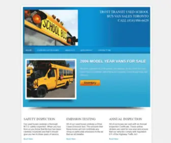 Canadianschoolbussales.com(Used School Bus and Van Sales in Toronto) Screenshot