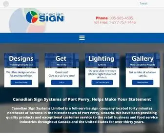 Canadiansign.com(Canadian Sign Systems Ltd. of Port Perry) Screenshot