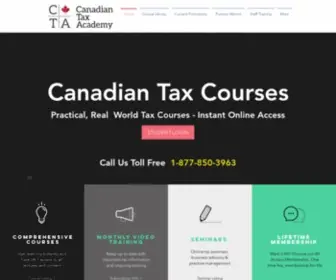 Canadiantaxcourses.com(Home) Screenshot