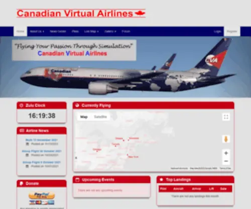 Canadianva.com(Canadian Virtual Airlines) Screenshot