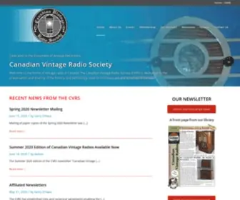 Canadianvintageradio.com(Canadian Vintage Radio Society) Screenshot