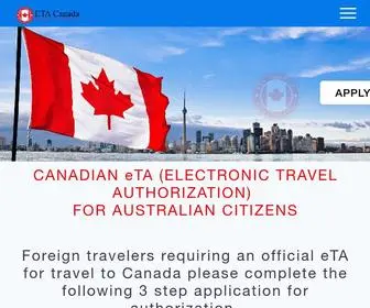 Canadianvisa.com.au(ETA APPLICATION) Screenshot